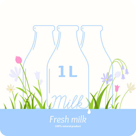 The original concept poster to advertise milk.のイラスト素材