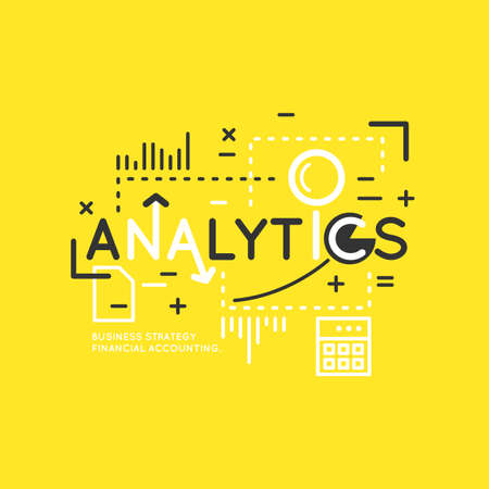 Business infographic data analytics.  Bright modern vector illustration of Analytics and statistics.