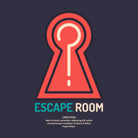 Real-life room escape and quest game poster.のイラスト素材