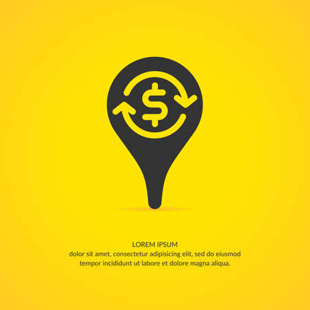 Modern money transfer icon pointer. Vector illustrationのイラスト素材