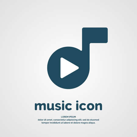 Music icon. Sign notes and player. Vector illustrationのイラスト素材