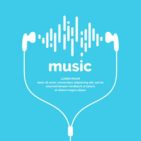 The image of the sound wave. Vector illustration. Icon. Track. Song Musicのイラスト素材