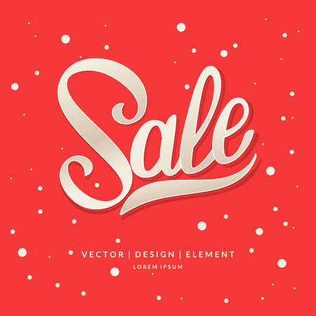 Modern hand drawn lettering phrase. Calligraphy brush and ink. Handwritten inscription Sale Vector illustration of textのイラスト素材