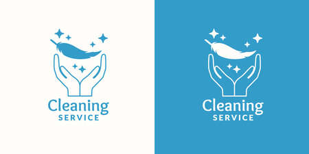 Logo for company cleaning service. Elements for the brand.のイラスト素材