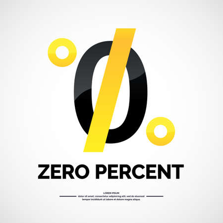 Original concept poster loan zero percent. Bright abstract background with text. Vector illustration.のイラスト素材