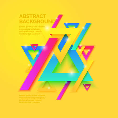 Modern abstract geometric background. Vector template for text page for the presentation.のイラスト素材