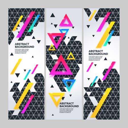 Set modern abstract geometric kaleidoscope background. Vector template for text page for the presentation.のイラスト素材
