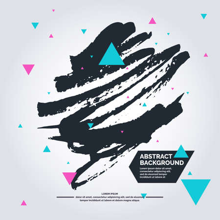 Abstract splashes, a modern background. Vector elements for presentations drawn with a brush.のイラスト素材