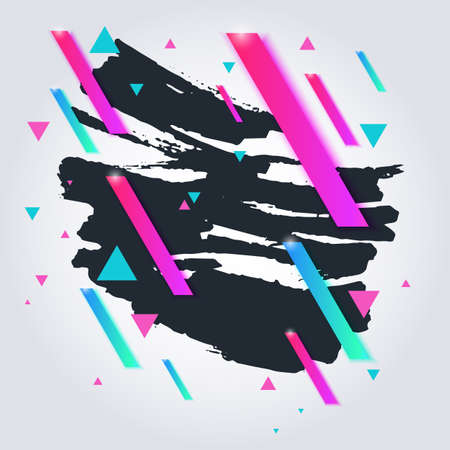 Abstract splashes, a modern background. Vector elements for presentations drawn with a brush.のイラスト素材