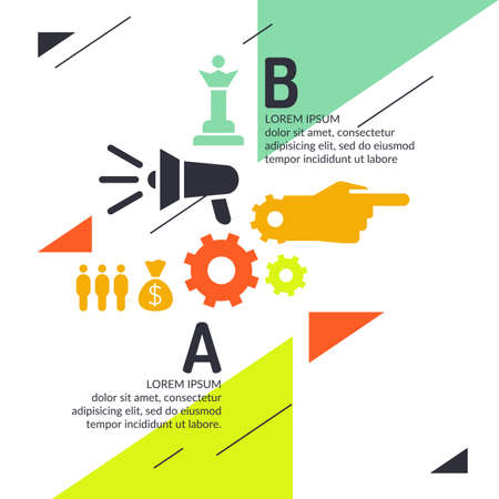 Business infographics template for text and information. Fully editable vector file.のイラスト素材