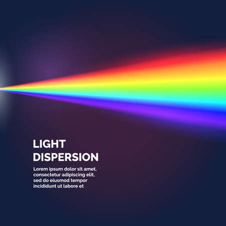 The light dispersion. rainbow. Vector illustrationのイラスト素材