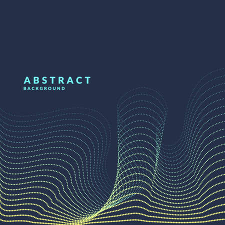 Vector abstract background with a colored dynamic waves, line and particles. Illustration suitable for designのイラスト素材