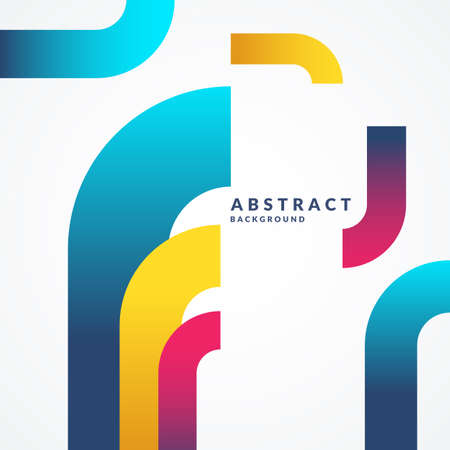 Trendy abstract background. Composition of flat shapes. Vector illustrationのイラスト素材