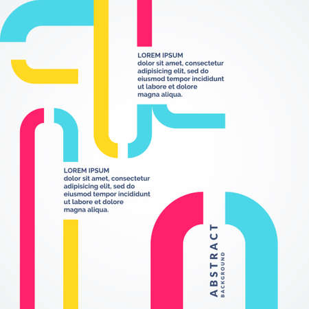 Trendy abstract background. Composition of flat shapes. Vector illustrationのイラスト素材