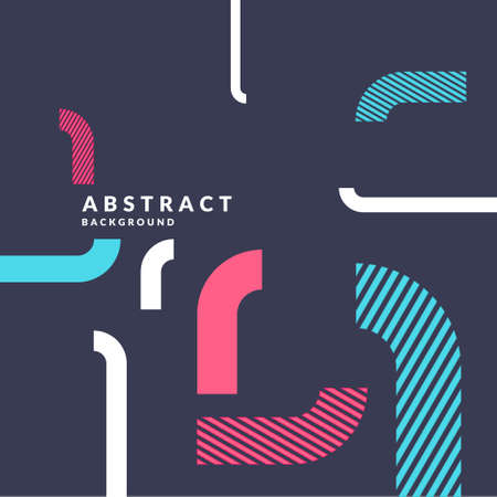Trendy abstract background. Composition of flat shapes. Vector illustrationのイラスト素材