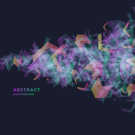 Trendy abstract background. Composition of geometric shapes. Vector illustrationのイラスト素材