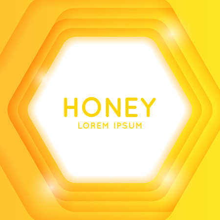 Modern poster for sale of cosmetics based on honey and bee products. Vector template and sign.のイラスト素材