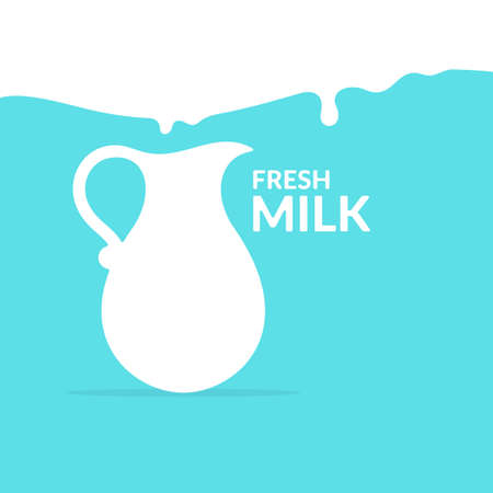 The original concept poster to advertise milk. Vector background.のイラスト素材