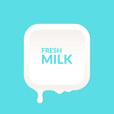 The original concept poster to advertise milk. Vector sticker.のイラスト素材