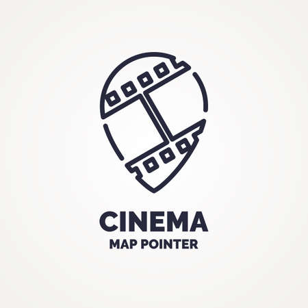 Ticket pointer icon on background. Vector illustration. The linear image of a cinema ticket pointer.のイラスト素材