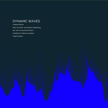 Vector abstract background with a colored dotted dynamic waves, line and particles. Illustration suitable for designのイラスト素材
