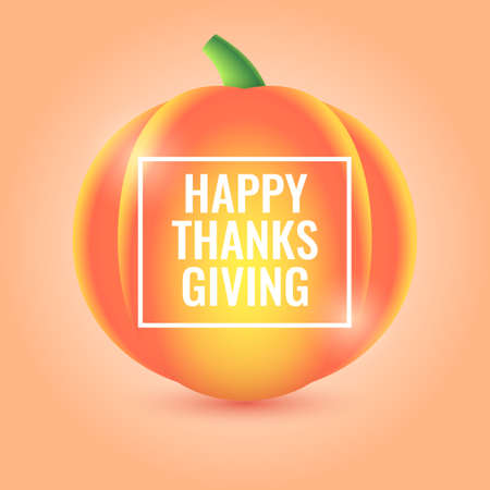 Colorful poster with happy thanksgiving Vector illustrationのイラスト素材
