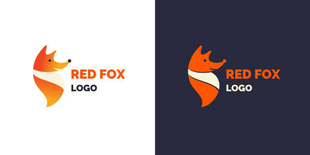 Modern Fox emblem Vector illustrationのイラスト素材