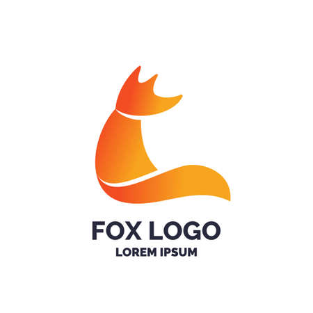 Vector modern Fox emblem Vector illustrationのイラスト素材