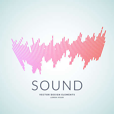 Illustration of music wave in the form of the equalizer on white backgroundのイラスト素材