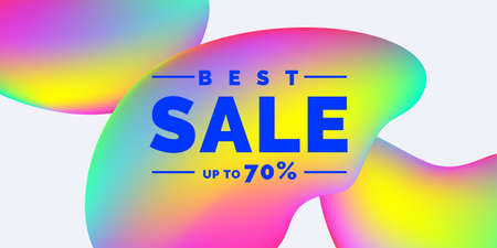 Best sale banner. Original poster for discount. Bright abstract background with text. Vector...