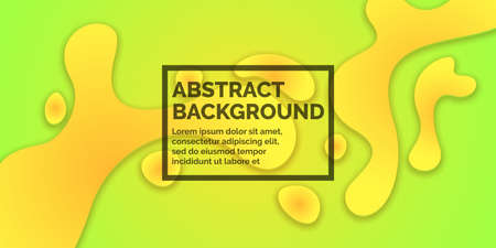 Abstract bright background with yellow splashes and word design. Vector illustration in simple...
