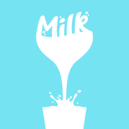 Concept for milk advertisement.のイラスト素材