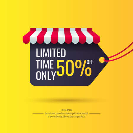 Original sale poster for discount. Vector illustrationのイラスト素材