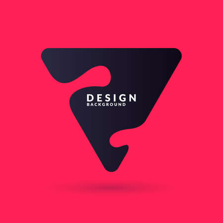 Abstract geometric form with a dynamic splashes. Illustration suitable for designのイラスト素材