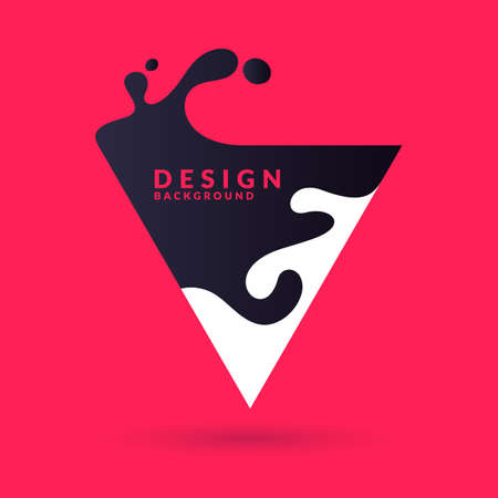 Abstract geometric form with a dynamic splashes. Illustration suitable for designのイラスト素材