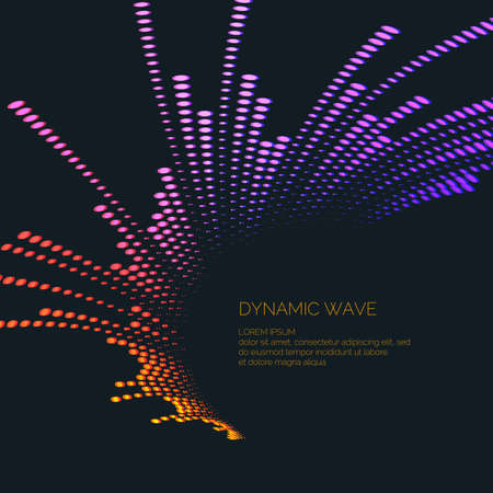 Vector illustration of music wave in the form of the equalizer on black backgroundのイラスト素材