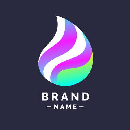 Abstract sign in a flat minimalist style. Bright vector illustration with gradientのイラスト素材