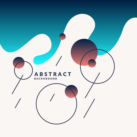 Trendy abstract background. Composition of geometric shapes and splash. Vector illustrationのイラスト素材
