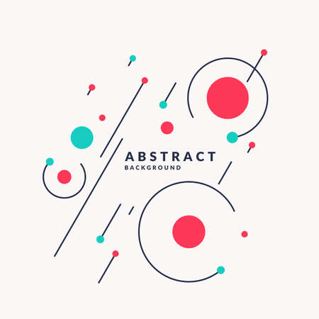 Retro abstract geometric background. The poster with the flat figures. Vector illustration.のイラスト素材