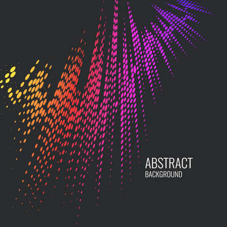 Vector abstract background with a colored dynamic waves, line and particles. Illustration suitable for designのイラスト素材