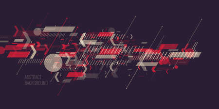 Trendy abstract background. Composition of geometric shapes Vector illustrationのイラスト素材