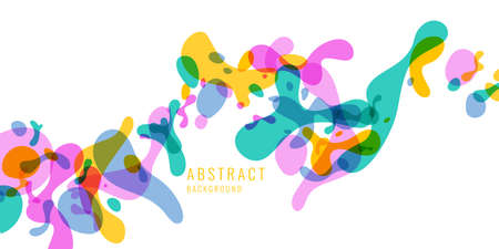 Bright abstract background with explosion of colored splashes. Vector illustration in flat minimalistic styleのイラスト素材