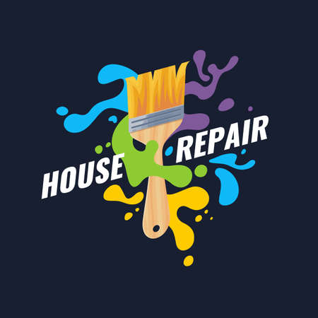Hand tool for home renovation and construction. House repair poster. Vector illustration and template.のイラスト素材