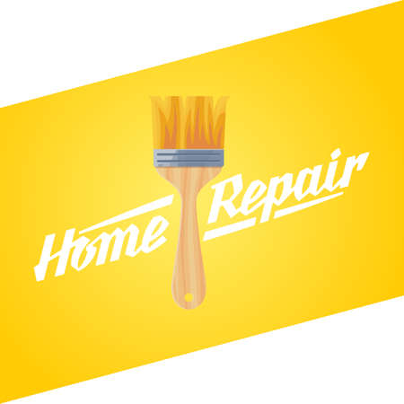 Hand tool for home renovation and construction. House repair poster. Vector illustration and template.のイラスト素材