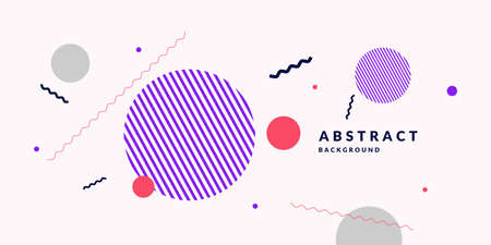 Retro abstract geometric background. The poster with the flat figures. Vector illustration.のイラスト素材