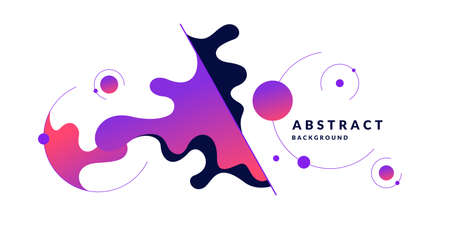 Trendy abstract background. Composition of geometric shapes and splash. Vector illustrationのイラスト素材
