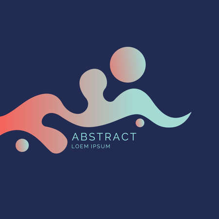 Bright poster with splatter. Vector illustration minimal flat styleのイラスト素材