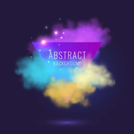 Vector abstract triangular background with colored clouds. Illustration suitable for designのイラスト素材