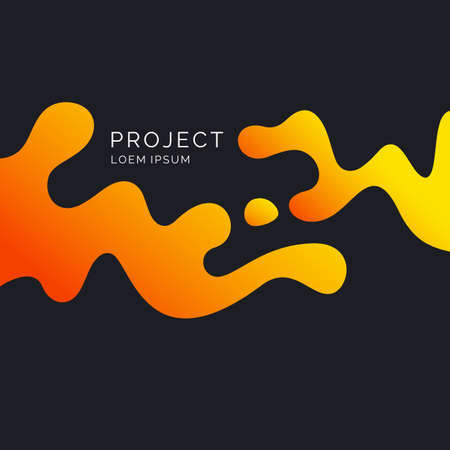 Bright poster with splatter. Illustration minimal flat styleのイラスト素材