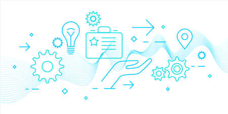 Modern vector illustration of Business analytics and statistics.のイラスト素材